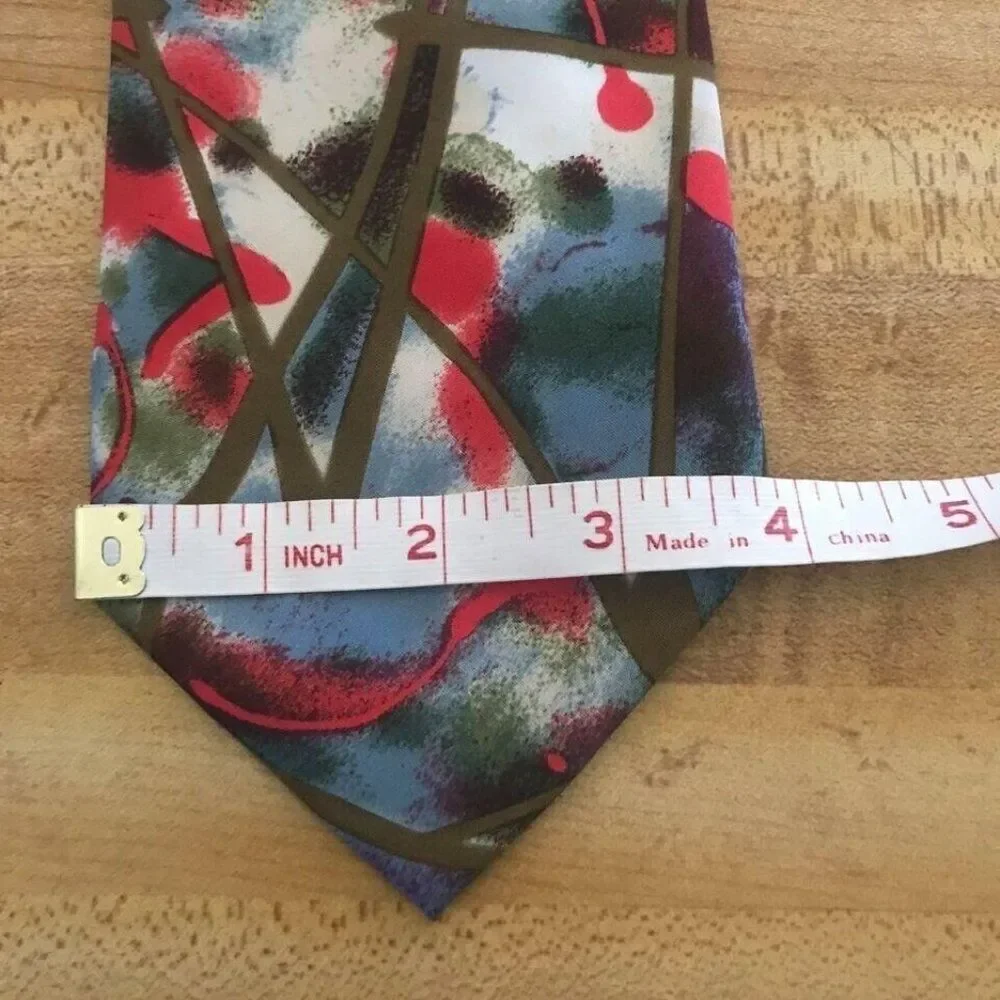 1148 OAK TREE, Necktie  Bold Colors  Print  Woven Vintage Tie 55X4